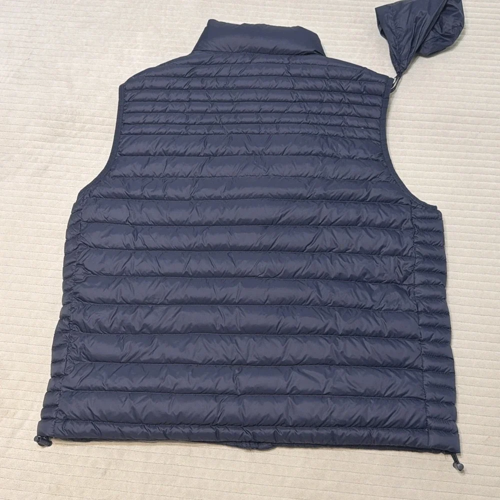 Solaris Blue Natural Down Duck Down Puffer Vest Size Large